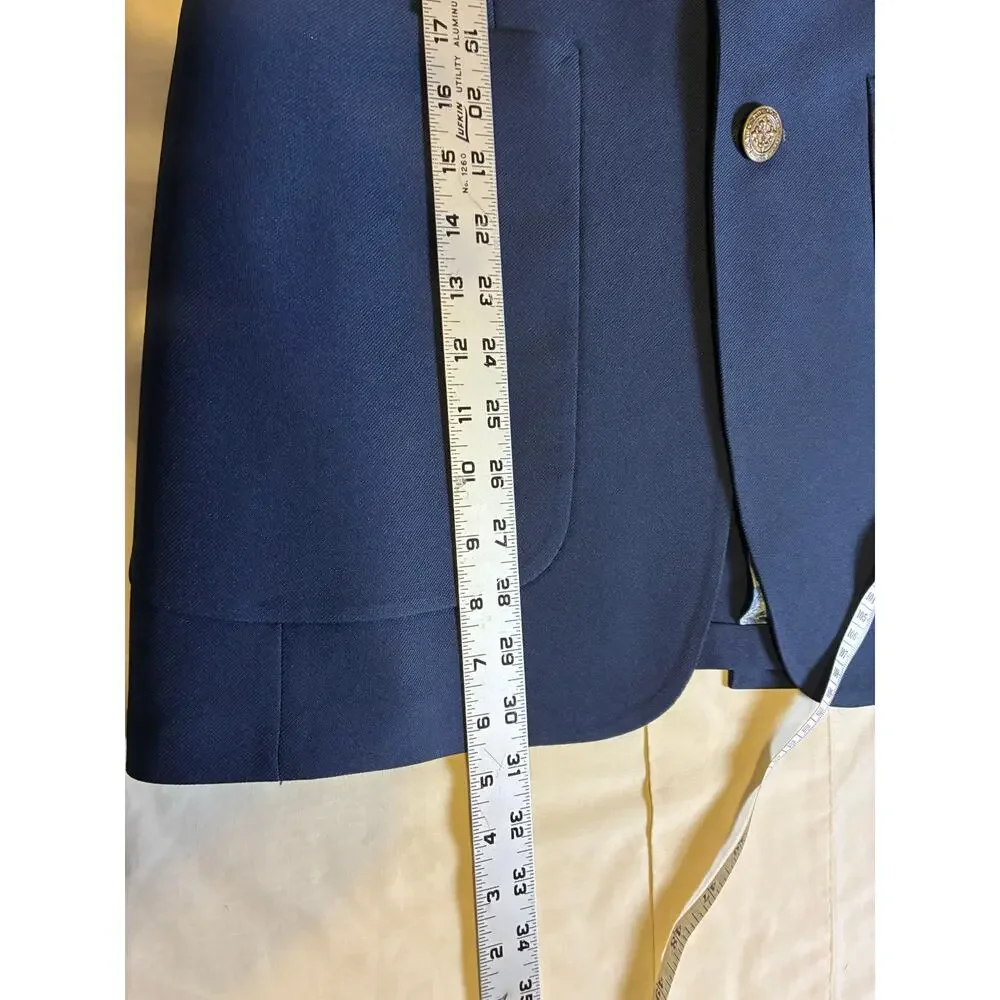 Vintage Engels Navy Blazer Gold Buttons Wool USA Mens Sport Coat Select Editions